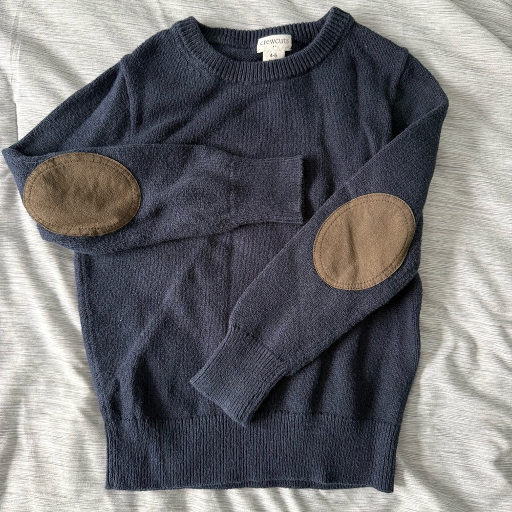 Crewcuts Heathered Navy Pullover Sweater